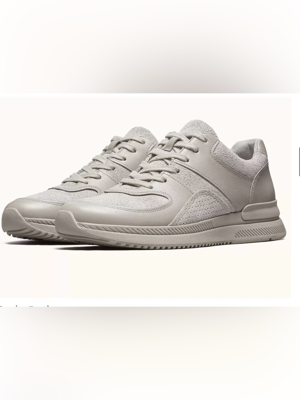 Everlane The Trainer Minimalist Grey Leather x Suede 7.5